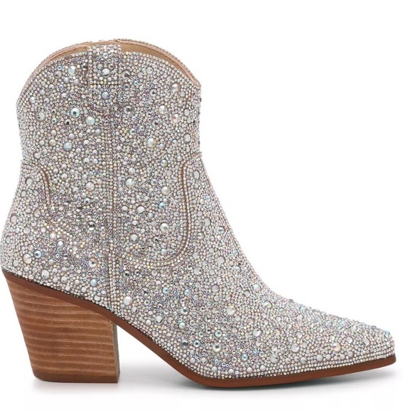 Betsey Johnson Emory Rhinestone Boots - 8 - Picture 2 of 5